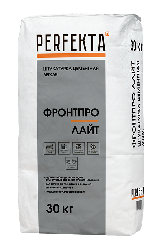 Штукатурка цементная легкая Фронтпро Лайт МН, 30 кг