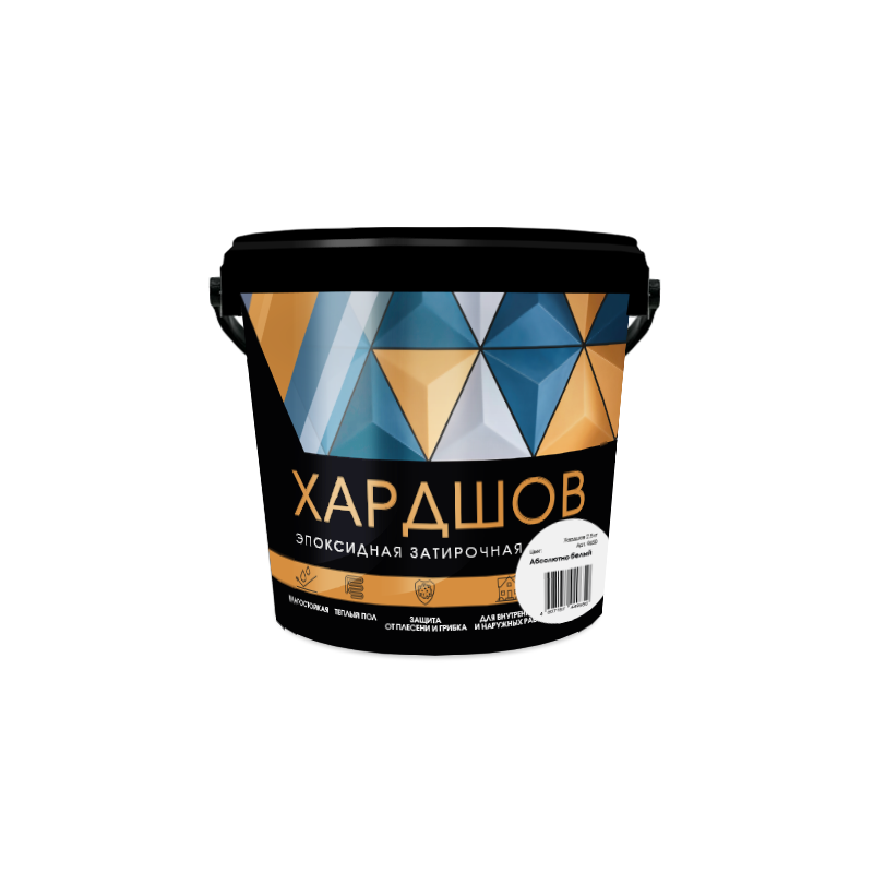Эпоксидная затирочная смесь Хардшов цвет 010 Абсолютно белый, 2,5 кг