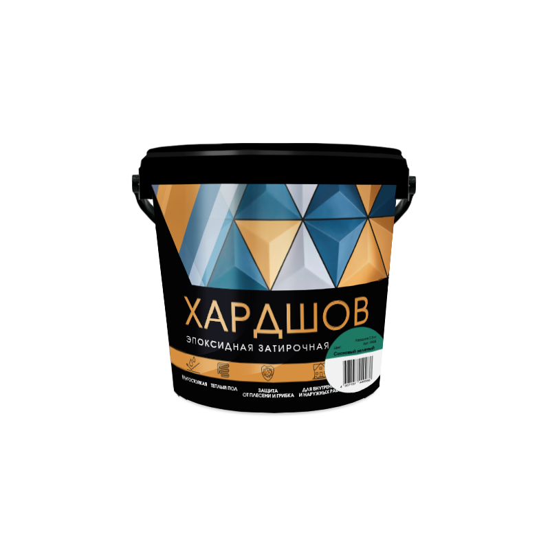 Эпоксидная затирочная смесь Хардшов цвет 530 Сосновый зеленый, 2,5 кг