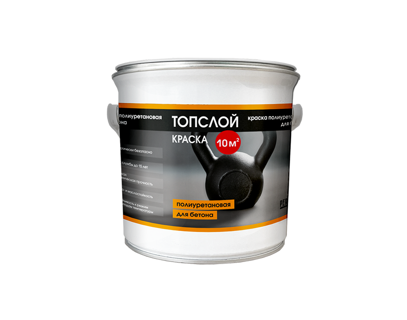 Краска полиуретановая для бетона Топслой Краска, 3 кг